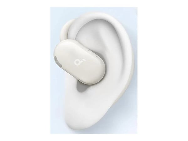Soundcore V20i - True wireless-hodetelefoner med mikrofon - åpent øre - over-øret-montering - Bluetooth - hvit