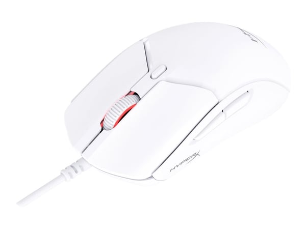 HyperX Pulsefire Haste 2 - Mus - optisk - 6 knapper - kablet - hvit