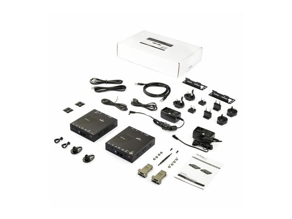 Startech HDMI over IP Extender Kit with Video Wall Support - 1080p - HDMI over CAT5e / CAT6 Transmitter and Receiver Kit (ST12MHDLAN2K) - Video/lyd...