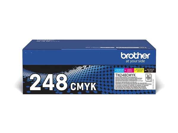 Brother TN248VAL Multipack - 4-pack - svart, gul, cyan, magenta - original - box - tonerkassett - för Brother DCP-L3515, L3520, L3555, L3560, HL-L3...