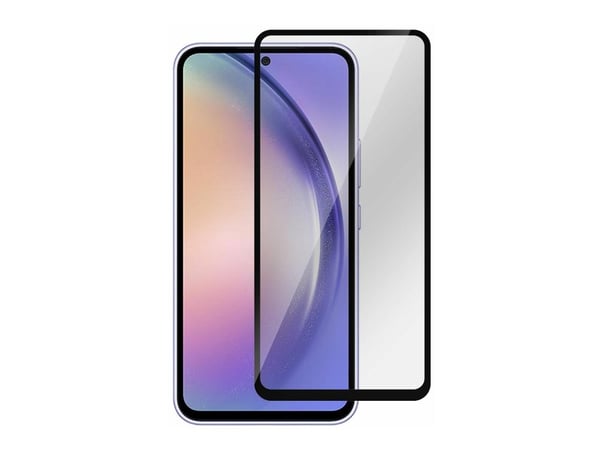 eSTUFF Titan Shield - Skärmskydd för mobiltelefon - helt fodral - glas - ramfärg svart - för Samsung Galaxy A54