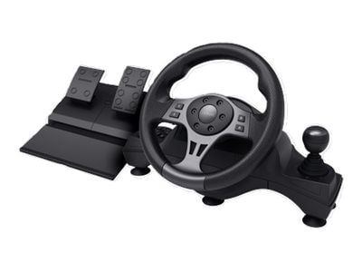 Trust GXT 289 Movi Movi - Hjul- og pedalsett - kablet - svart - for PC, Nintendo Switch, Microsoft Xbox Series S, Microsoft Xbox Series X, Microsof...