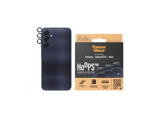 PanzerGlass Hoops - Linsebeskyttelse for mobiltelefon - svart - for Samsung Galaxy A25