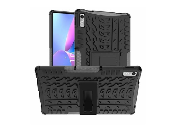 eSTUFF Portland - Baksidedeksel for nettbrett - robust - termoplast-polyuretan (TPU), polykarbonat - svart - for Lenovo Tab P11 (2nd Gen)