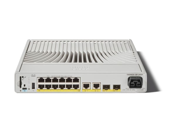 Cisco C9200CX-12P-2XGH-E, Hallittu, Gigabit Ethernet (10/100/1000), Power over Ethernet -tuki, Telineasennus