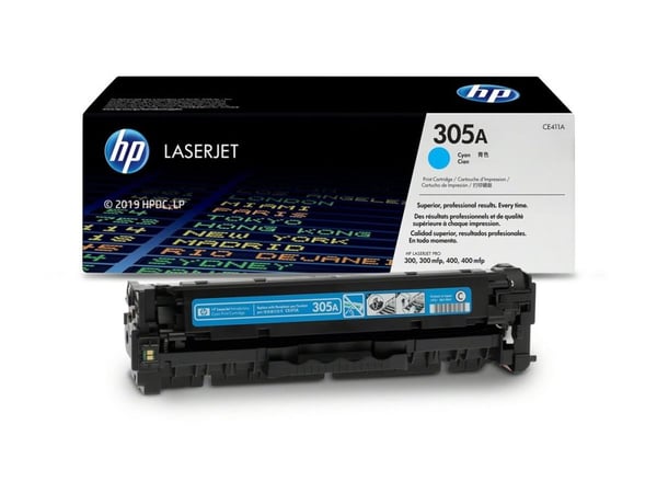 HP 305A - Cyan - original - LaserJet - tonerpatron (CE411A) - for LaserJet Pro 300 M351, 400 M451, MFP M375, MFP M475