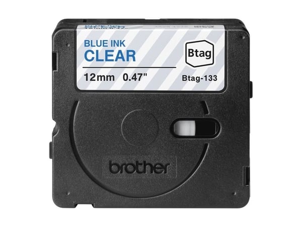 Brother BTAG-133, Sininen läpinäkyvällä, Filippiinit, 5 vuosi/vuosia, Brother, P-touch PT-N10, PT-N20, PT-N25BT, 1,2 cm