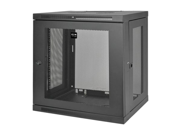 Eaton Tripp Lite Series 12U Wall Mount Rack Enclosure Server Cabinet w/ Door & Side Panels - Rack skap - veggmonterbar - svart - 12U - 19"