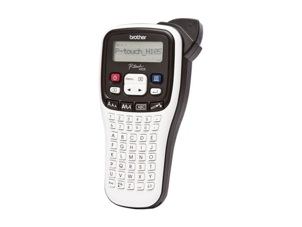 Brother P-Touch PT-H105 - Etikettskrivare - svartvit - termisk överföring - Rulle (1,2 cm) - 180 dpi - upp till 20 mm/sek - kniv - tvåradig utskrift