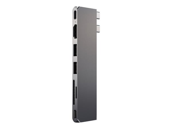 Satechi ST-HUCPHSM, Telakointi, USB 3.2 Gen 2 (3.1 Gen 2) Type-C, 100 W, 1.4/2.3, Harmaa, Space Gray