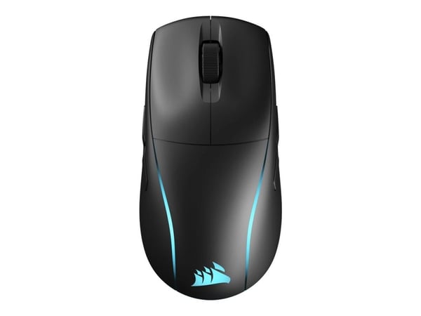 CORSAIR M75 WIRELESS - Mus - lett, RGB - høyre- og venstrehåndet - optisk - 5 knapper - trådløs - 2.4 GHz, Bluetooth - USB Slipstream trådløs motta...