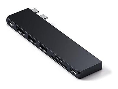 Satechi ST-HUCPHSD, Telakointi, USB 3.2 Gen 2 (3.1 Gen 2) Type-C, 100 W, 1.4/2.3, Musta, Midnight