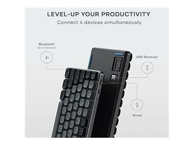 Satechi SM1, Tenkeyless (80 - 87%), USB + Bluetooth, mekaaninen, QWERTY, musta, harmaa