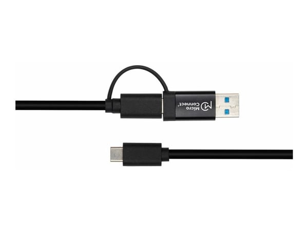 Microconnect USB3.1CCA1, 1 m, USB C, USB C, USB 3.2 Gen 1 (3.1 Gen 1), 10000 Mbit/s, Sort