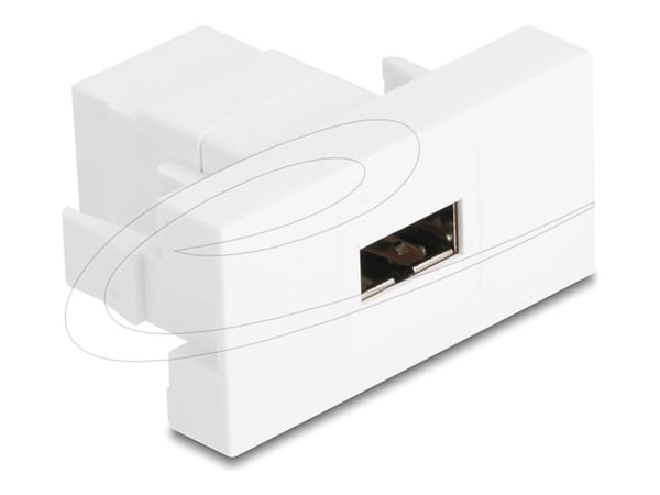 Delock Easy 45 -moduuli EASY-USB 2.0 Type-A naaras EASY-USB Type-A naaraaseen valkoinen