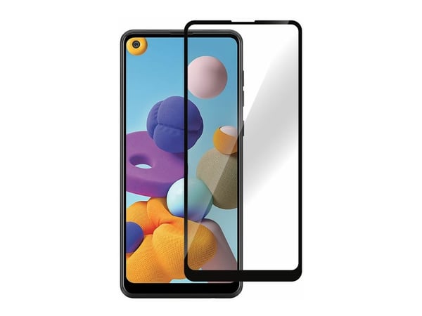 eSTUFF Titan Shield - Skjermbeskyttelse for mobiltelefon - klar - glass - rammefarge svart - for Samsung Galaxy Xcover 6 Pro