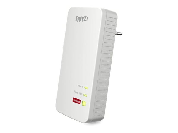 FRITZ!Powerline 1240 AX - Strømlinjeadapter 1GbE, HomePlug AV (HPAV) 2.0 - Wi-Fi 5, Wi-Fi 6 - 2,4 GHz - veggpluggbar