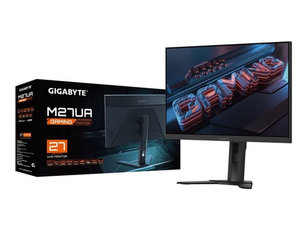 Gigabyte M27UA - LED-skjerm - gaming - 27" - 3840 x 2160 4K UHD (2160p) @ 160 Hz - SS IPS - 400 cd/m² - 1000:1 - DisplayHDR 400 - 1 ms - 2xHDMI, Di...
