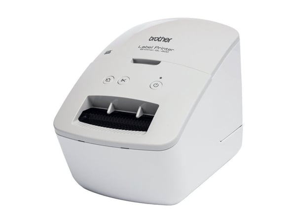Brother QL-600G - Etikettskriver - direktetermisk - Rull (6,2 cm) - 300 x 300 dpi - inntil 71 mm/sek - USB 2.0 - grå, hvit