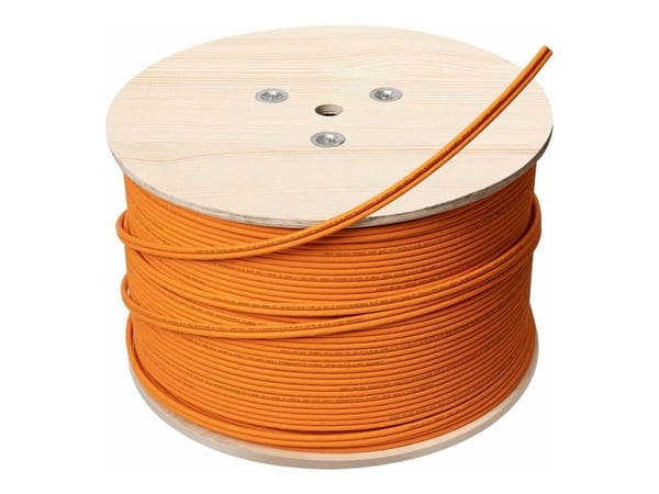 Lanview - Samlet kabel - 500 m - 7.6 mm - S/FTP - CAT 7 - halogenfri, rund, solid, retractable (on reel), 10 Gigabit Ethernet - oransje