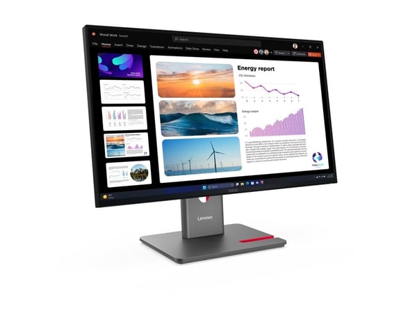 Lenovo ThinkVision P24Q-40 - LED-skjerm - 24" (23.8" synlig) - 2560 x 1440 QHD @ 120 Hz - IPS - 300 cd/m² - 1500:1 - HDR10 - 4 ms - HDMI, DisplayPo...