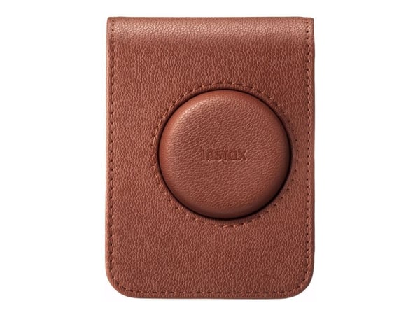 Fujifilm - Fodral för kamera - konstläder - brun - för Instax mini Evo
