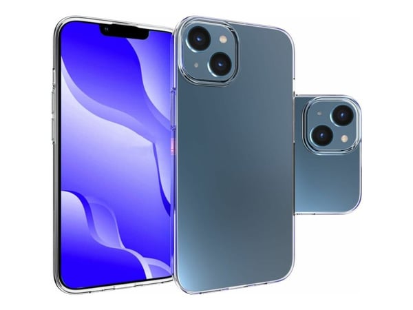 eSTUFF ES67100021-BULK, Suojus, Apple, iPhone 14, 15,5 cm (6.1"), Läpinäkyvä