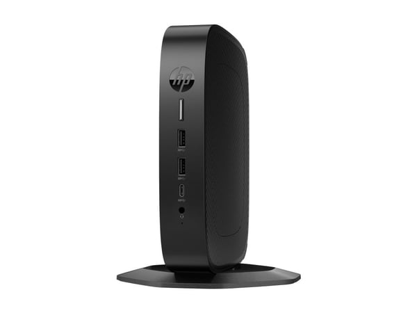HP Elite t655 - Tynn klient - SFF 1 x Ryzen Embedded R2314 / inntil 3.5 GHz - RAM 4 GB - flash 32 GB - eMMC - Radeon Graphics - Gigabit Ethernet, B...