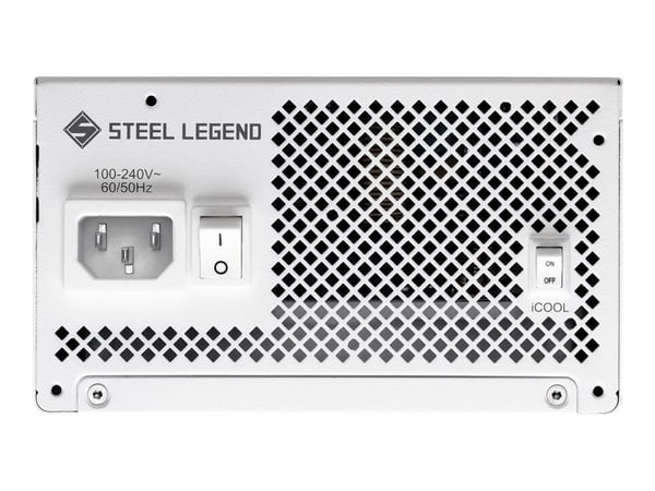 ASRock Steel Legend SL-850GW - Nätaggregat (intern) - ATX12V 3.1/ EPS12V - 80 PLUS Gold - Cybenetics Platinum - AC 100-240 V - 850 Watt - vitt stål