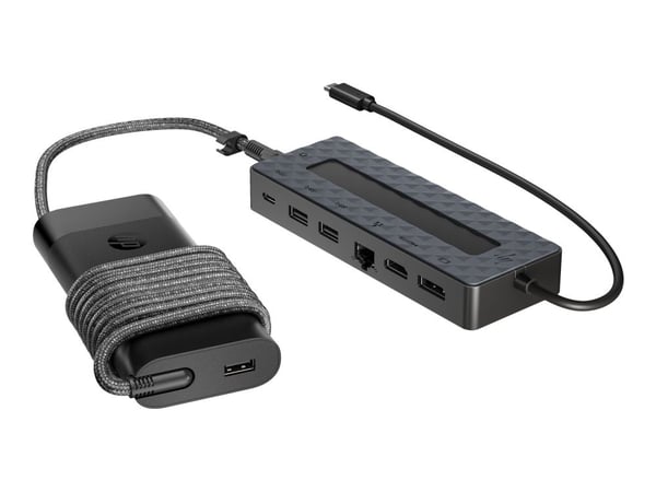 HP Universal - Dokkingstasjon - USB-C - HDMI, DP - 10Mb LAN - med Laptop Charger