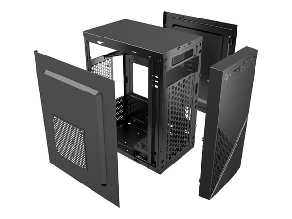 Gembird Fornax K170 - Office computer case - mini ATX - ingen strømforsyning (ATX) - svart - USB/lyd