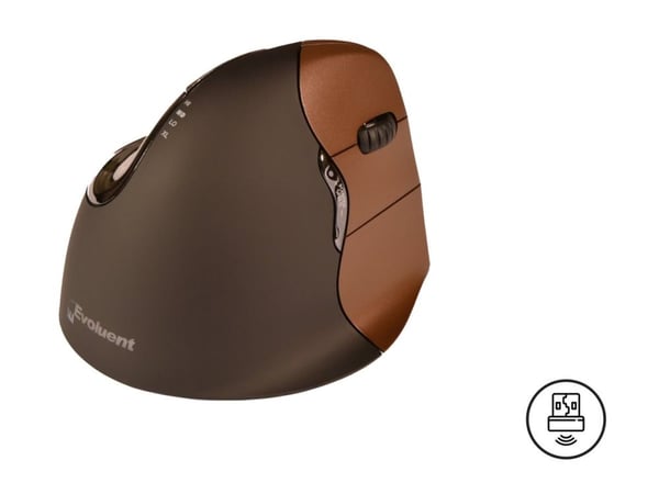 BakkerElkhuizen Evoluent4 Small Wireless - Mus - høyrehendt - optisk - 6 knapper - trådløs