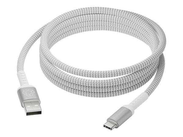 dbramante1928 re-charge - USB-kabel - USB (hann) til USB-C (hann) - USB 2.0 - 2.5 m - opptil 36 W kraftoverføring, braided, 100 % resirkulert plast