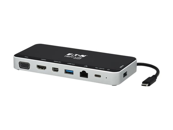 Eaton Tripp Lite Series USB C Docking Station Hub USB Dock Triple Display 4K HDMI VGA USB A/C Gbe - Dokkingstasjon - USB-C - VGA, HDMI, Mini DP - 1GbE