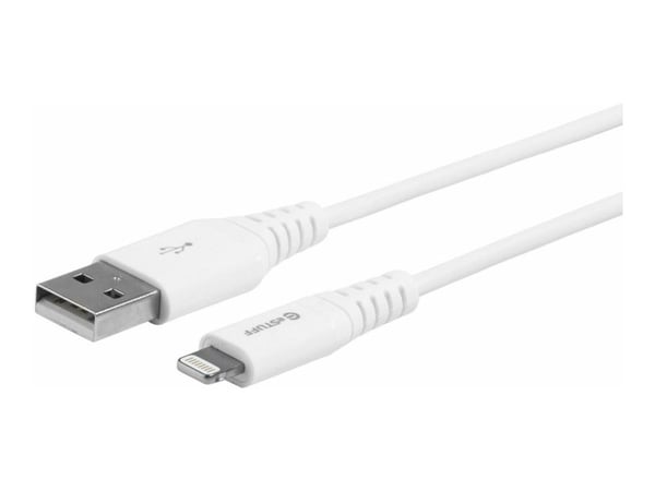 eSTUFF ES601004-BULK, 0,15 m, Lightning, USB A, Uros, Uros, Valkoinen