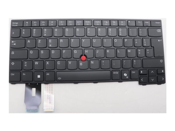 Sunrex - Erstatningstastatur for bærbar PC - med Trackpoint - bakbelysning - AZERTY - Fransk - svart - FRU