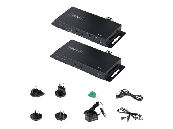 Startech 4K HDMI over Fiber Extender Kit, 4K 60Hz up to 3300ft/1km (Single Mode) or 1000ft/300m (Multimode) LC Fiber Optic, HDR/HDCP, Audio/RS232/I...