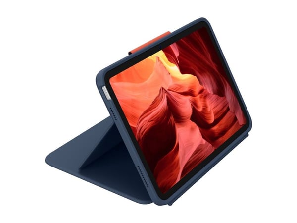 Logitech Rugged Combo 4 Touch - Tastatur og folioveske - med styrepute - Apple Smart connector - QWERTY - Storbritannia - klassisk blå - for Apple ...