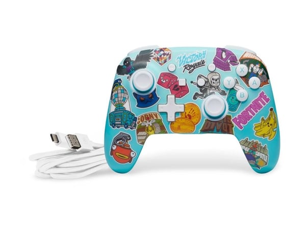 PowerA Enhanced Wireless Controller - Håndkonsoll - trådløs - Bluetooth - Fortnite Sticker Mania - for Nintendo Switch, Nintendo Switch Lite, Ninte...