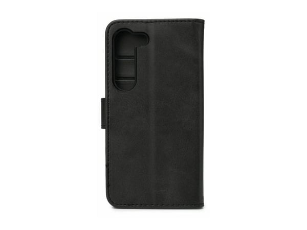 eSTUFF WALES - Flipomslag til mobiltelefon - polyuretan (PU) - sort - for Samsung Galaxy S25