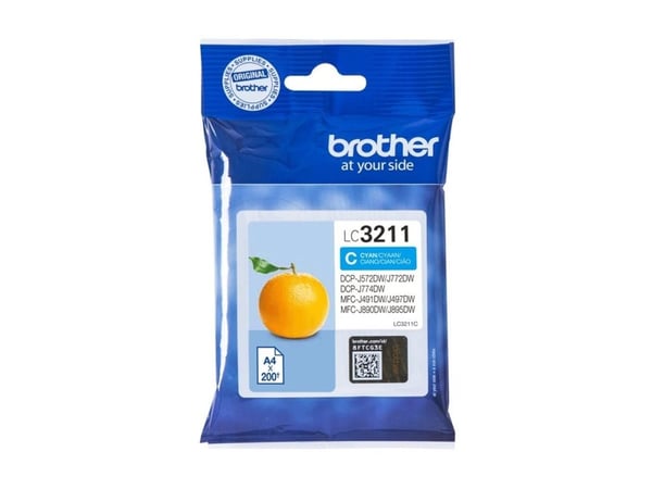 Brother LC3211C, 200 sivua, 1 kpl, Kertapakkaus
