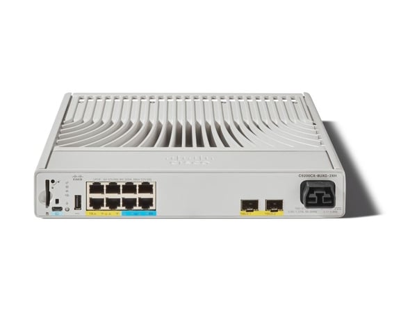 Cisco Catalyst C9200CX-8UXG-2X-A, Hallittu, L2/L3, Täysin kaksipuolinen, Power over Ethernet -tuki, Telineasennus