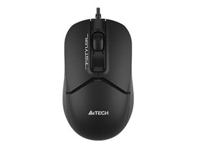 A4Tech FSTYLER Collection FM12S - Mus - silent click - høyre- og venstrehåndet - optisk - 3 knapper - kablet - USB - svart A4Tech FSTYLER Collection FM12S - Mus - silent click - høyre- og venstrehåndet - optisk - 3 knapper - kablet - USB - svart