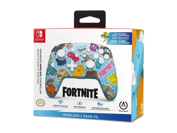 PowerA NSGP0290-01, peliohjain, Nintendo Switch, Nintendo Switch Lite, Nintendo Switch OLED, kaapeli ja langaton, Bluetooth/USB, sininen, monivärin...