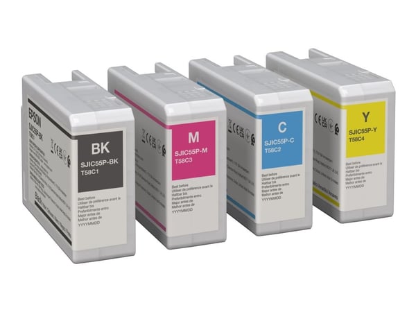 Epson T58C2 - 80 ml - syaani - alkuperäinen - värikasetti - ColorWorks CW-D6000Pe -laitteelle