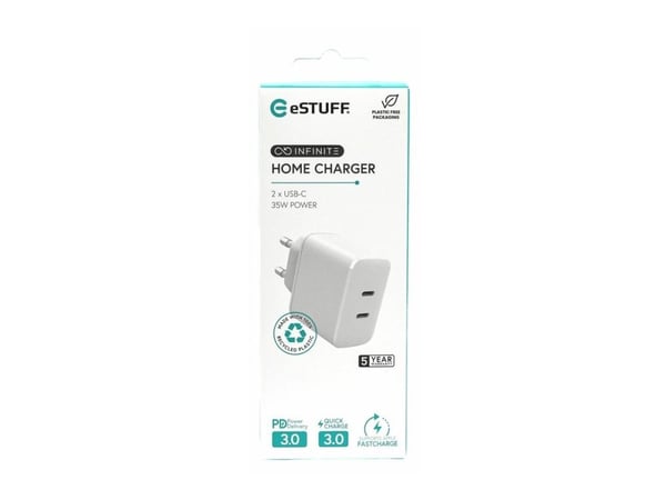 eSTUFF ES637035, Sisätila, AC, 20 V, Valkoinen