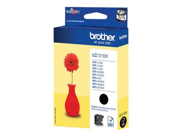 Brother LC121BK, 300 sivua, 1 kpl, Kertapakkaus