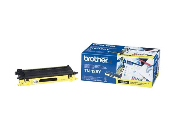 Brother TN135Y - Gul - original - tonerpatron - for Brother DCP-9042, DCP-9045, HL-4040, HL-4050, HL-4070, MFC-9420, MFC-9440, MFC-9450