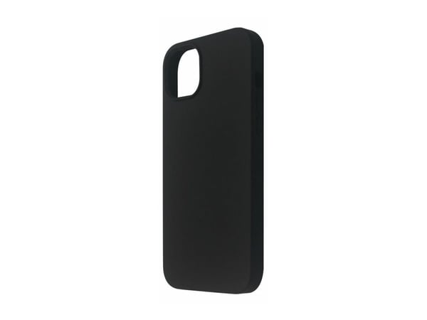 eSTUFF - Baksidedeksel for mobiltelefon - silkekontakt - silikon - svart - 6.7" - for Apple iPhone 14 Plus