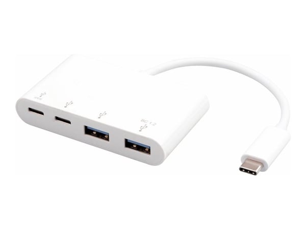 eSTUFF - Hub - USB-C, 2x USB 3.0, 2x USB-C 3.1 - 4 x USB 3.2 Gen 2 - stasjonær